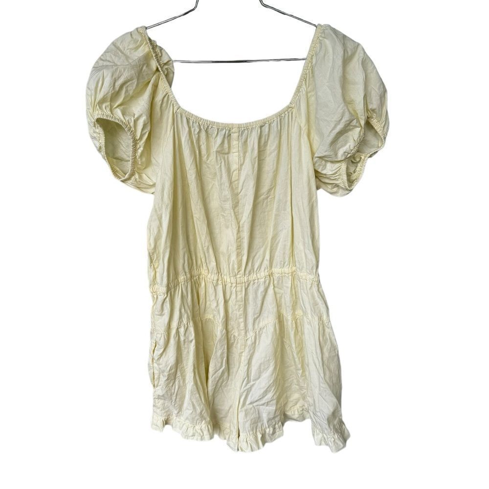 Free People A Sight For Sore Eyes Romper light yellow XS - Picture 3 of 5